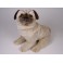 Otis Pug Dog Stuffed Plush Realistic Lifelike Lifesize Animal Display Prop