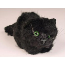 realistic black cat plush