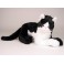 Creme Puff Black & White Cat Stuffed Plush Animal Display Prop