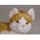 Napoli Red White Cat Stuffed Plush Animal Display Prop