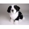 Sharp Border Collie Dog Stuffed Plush Animal Display Prop